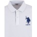 U.S.POLO ASSN US41597002-100 ΠΑΙΔΙΚΗ ΒΑΜΒΑΚΕΡΗ ΜΠΛΟΥΖΑ ΚΟΝΤΟΜΑΝΙΚΗ POLO ΓΙΑ ΑΓΟΡΙ ΛΕΥΚΗ